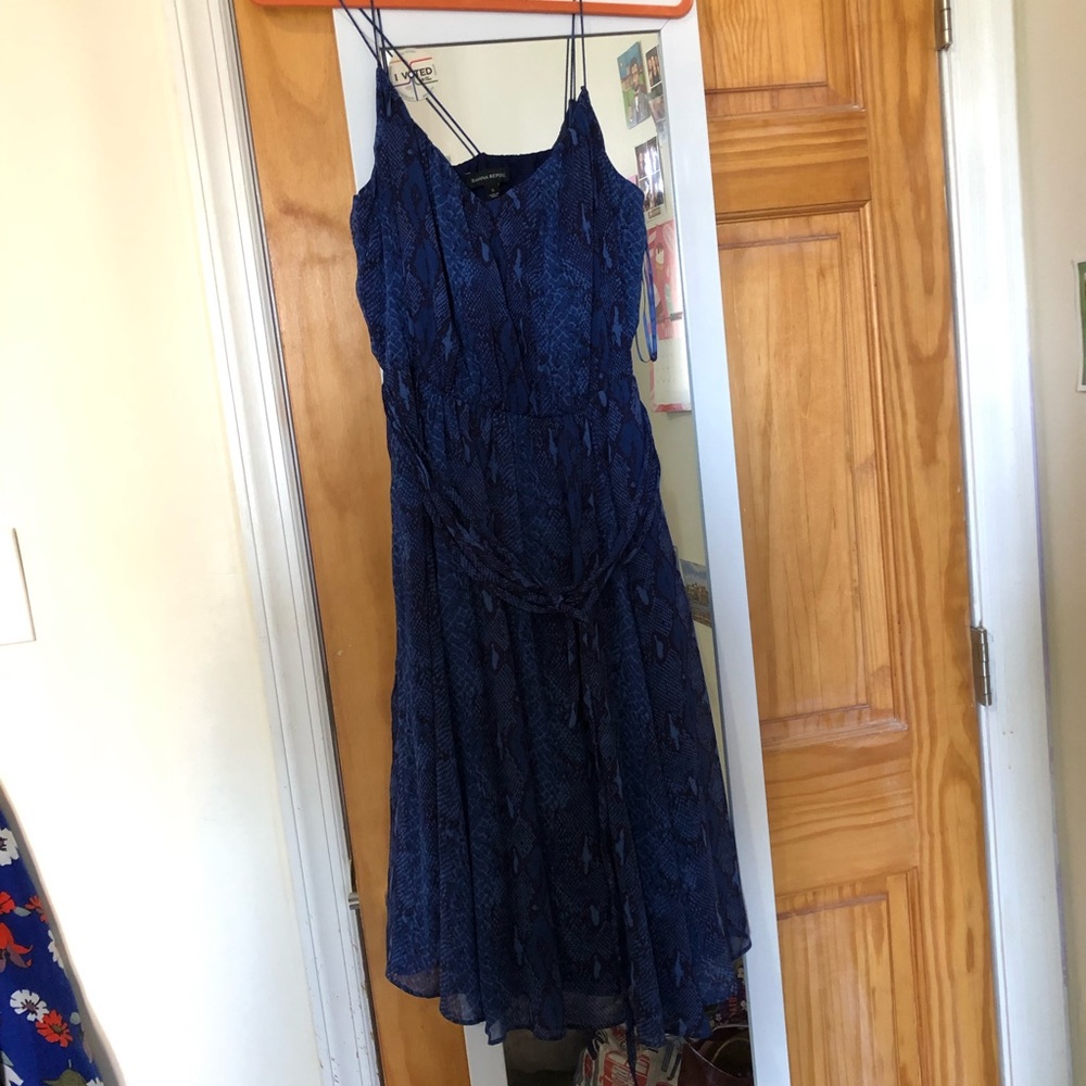 Banana Republic sapphire blue midi dress